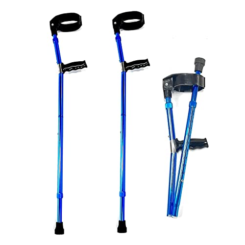 Stampelle per avambraccio, supporto regolabile per la mobilità, design leggero con polsino ergonomico e punte antiscivolo per un maggiore supporto e stabilità