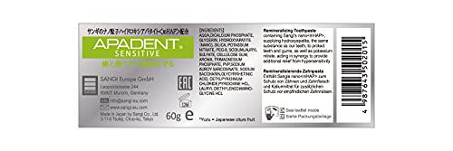 APADENT® Sensible Remineralisierende Zahncreme - Anti-Empfindlichkeit für Yuzu-Geschmacksliebhaber - 60 g | Yuzu-Minz-Ty