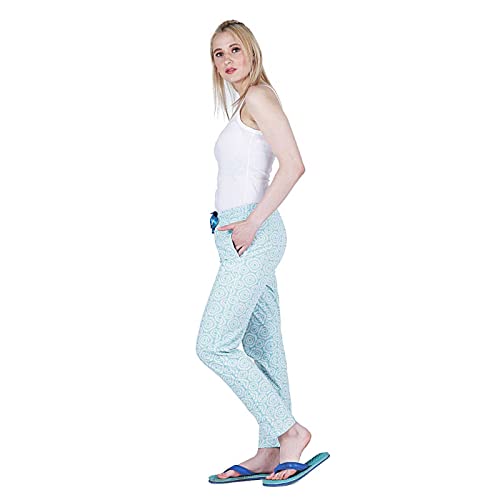 Image of Women's Cotton Printed Night Pyjama with Two Pockets