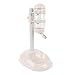 NOENNULL Height Adjustable Pet Water Dispenser, 500ml Automatic Standing Water Bowl for Puppies, Kittens Small Dogs Anti-Spill Feeder with Stable Base (Beige)