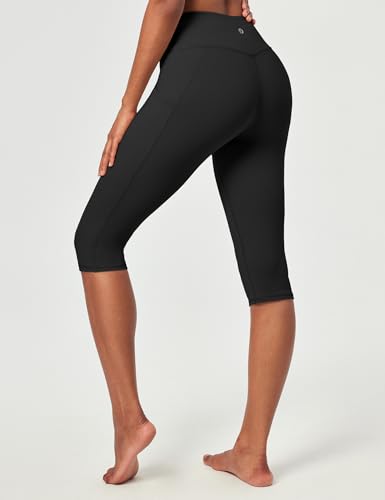 IUGA Capri Leggings for Women with Pockets Women's High Waisted Knee Length Capris Compression Yoga Pants Workout Leggings2