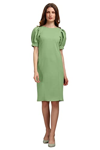 Image of PURVAJA Women's Bodycon Knee Length Dress (Ruby-564-570)
