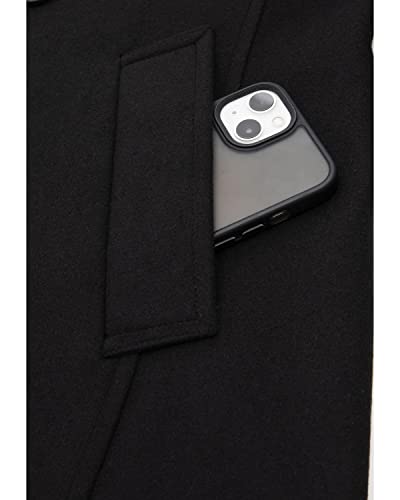 Lisskolo Men's Wool Blend Double Breasted Pea Coat Classic Notched Collar Warm Woolen Coats Winter Outwear Jackets4