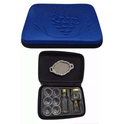 Kit Case Rigido Estojo Maleta Estampa Santa Ceia Do Senhor Completo (Azul Royal)