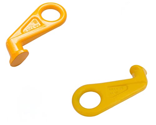 Mytee Products Left & Right 45° G80 SEA Shipping Container Lifting Hook, 28,000 lb WLL 12.5 Ton Heavy-Duty Lift Hook for Shipping, Storage, Moving & Industrial Cargo - 2 Pack