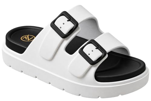 Image of ZELYA Men's Double Buckle Comfort Slide Sandals