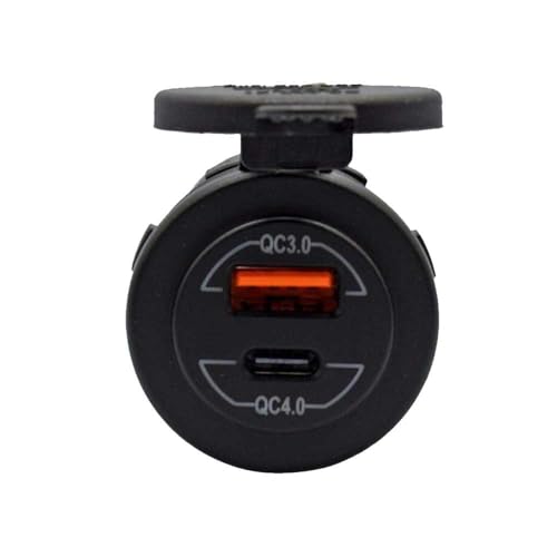 Dual USB Car Charger QC4.0 Charger QC3.0 Fast Charging Outlet for Marine Truck Motorcycle Car etc