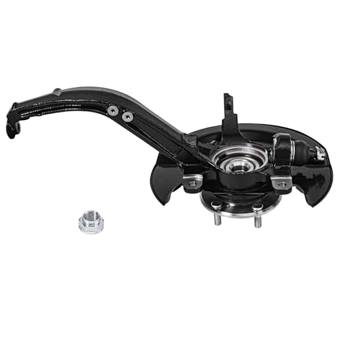 Image of Detroit Axle - Front 2pc Steering Knuckles for 03-07 Honda Accord [2.4L w /Automatic Transmission], 2 Steering Knuckles & Wheel Bearing Hubs 2003 2004 2005 2006 2007 Replacement
