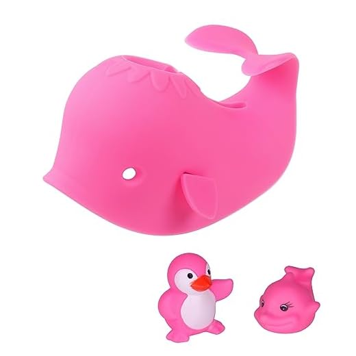 Bath Spout Cover, Faucet Cover Baby Bathroom Tub Faucet Cover Protector for Kids, Bathtub Spout Cover for Baby Kids Toddlers Protection Accessories Baby Safety Universal Bath Silicone Toys Whale Pink