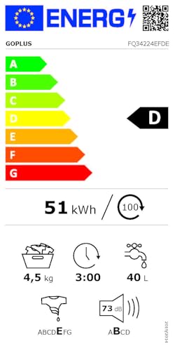 GOPLUS Waschmaschine Vollautomat 4,5 KG, Waschvollautomat mit Schleuder, 10 Programme, LED Dispaly, inkl. Ablaufpumpe, Toplader Waschmaschine ideal für Apartments und Wohnmobile, 50 x 50 x 85 cm