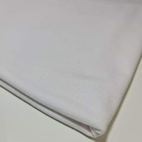 TEXTILE STATION Camiseta de punto elástico de algodón liso (blanco) para bebé, 58 %