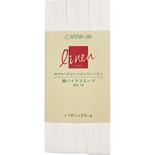 Biais lin chanvre 18mm CAPTAIN88 ruban idéal pour border encolures et emmanchures