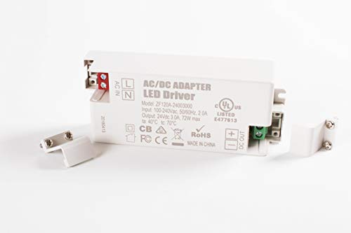 Image of UL Listed 24v 3A 72w LED Power Supply Driver AC Adapter Transformer 110v to 24v DC for LED Strip Module Puck Light
