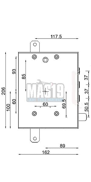 SERRATURA MOTTURA 898571 89.8571 GUQ GARDESA UNIFICATA PER CILINDRO EUROPEO SINISTRA