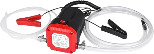 FreeTec Ölwechselpumpe, Absaugpumpe, 12 V, 80 W, Ölabsaugpumpe, Öl-Transferpumpe für Auto, Motorrad, Boot, Geländefahrzeug