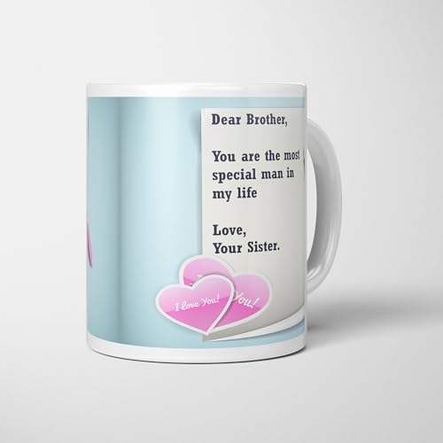Image of NH10 DEISGNS Raksha Bandhan Gifts Pack for Brother, Combo Gift Pack of Designer Rakhi, Printed Coffee Mug, Happy Raksha Bandhan Greeting Card, Roli Chawal Combo Set (Pack of 5)(RMCKRCG706)