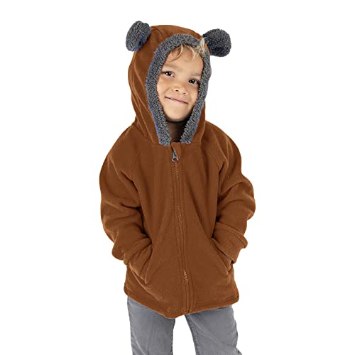 sfdgfhyf Toddler Kids Baby Boys Girls Sweatshirt Jacket Outerwear Coat Fall Winter Zip Up Cute Ears Hooded Warm