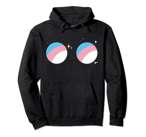 Trans Planet Tetas LGBTQ Transgénero Orgullo Bandera Espacio Sudadera con Capucha