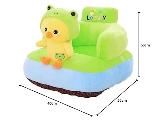 Image of AVSHUB Baby Sofa Seat Chair Babies and Kids Baby Sofa Chair Soft Chick Design Sofa Seat Plush Cushion and Chair for Playing Sitting Sofa Without Belt (Green Color)