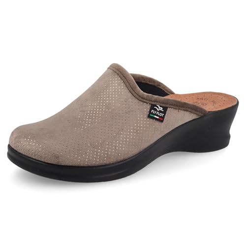Fly Flot Ciabatta Donna in Microfibra, Sottopiede Imbottito Anti-Shock in