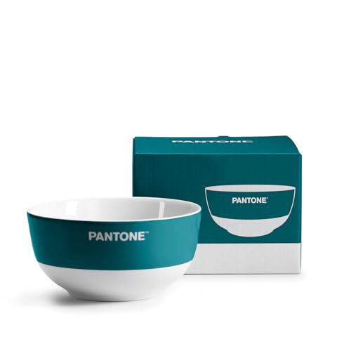 PANTONE™ - Cuenco Desayuno de Porcelana Resistente, Durable, Antimanchas, Arañazos y Olores - Bol Tazón Grande Comida y Aperitivo 650 ml 13,8x7 Ensaladera para Lavavajillas y Microondas e Ideas Regalo