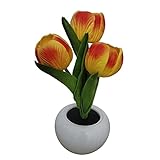 Luz LED para Maceta, Luz Nocturna De Tulipán, Luces De Tulipán De Mesa, Lámpara LED De Noche para Sala De Estar, Dormitorio, Baño, Regalo para Novia, Madre E Hija