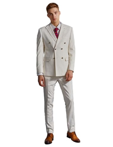 Costume à rayures dorées pour hommes : évitez la banalité avec cette veste de bal unique