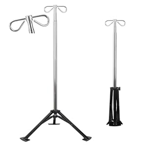 JFBHSD Tragbarer Infusionsständer mit Haken