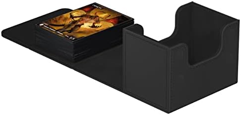Ultimate Guard Sidewinder 80+, Deck Box for 80 Double-Sleeved TCG Cards, Black, Magnetic Closure & Microfiber Inner Lining for Secure Storage