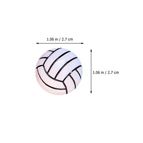 STOBOK 14Pcs Esporte Voleibol Encantos Bola De Tênis De Futebol Basquete Beisebol Esferas de Resina
