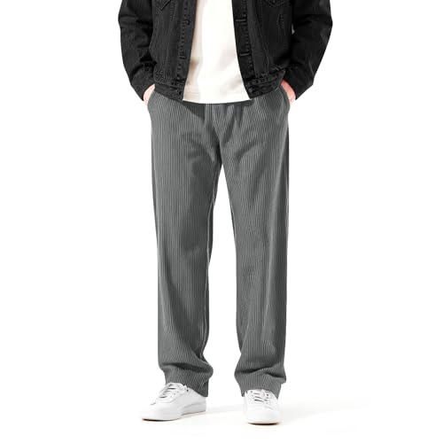 Mens Corduroy Pants Uncuffed Sweatpants Open Bottom Baggy Wide Leg Lounge Pant with Pockets Wide Wale Corduroy Pant2