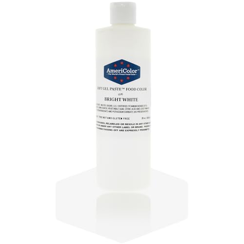 Food Coloring AmeriColor - Bright White Soft Gel Paste, 20 Ounce