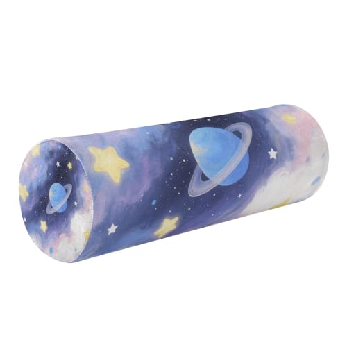 EtherSpher Blue Planet Decorative Bolster Pillow for Legs Cylinder Pillow Bed Small Round Cushion Leg Support almohada para Yoga