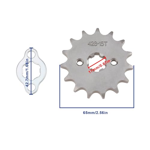 Briny River 2 Sets 428-15T Motorradmotor Mittelmotor-Sets QS138 70H 3000W V3 Kompatibel mit QS Kompatibel mit SIAECOSYS