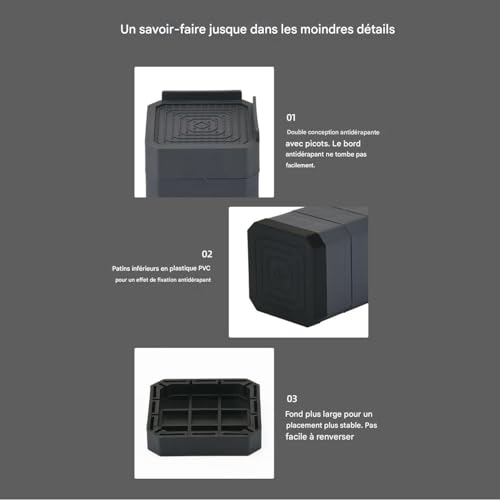 Tapas para patas de muebles y protector de patas de silla elevado para el hogar 8