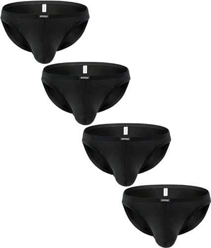 IKINGSKY Men's Modal Bulge Briefs Sexy Low Rise Pouch Bikini Underwear