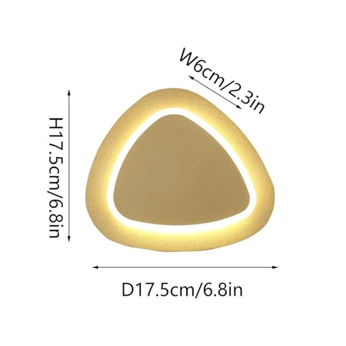 Aplique de Pared LED Minimalista Ultrafino Lámpara de Diseño Geométrico Dorado 7