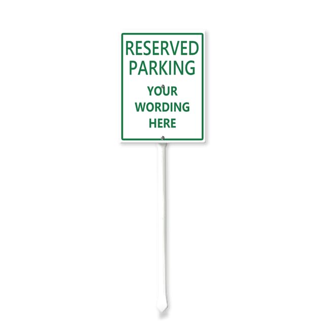 Horienteeon Reserved Parking - Customizable Parking Sign with Stake, Sturdy Aluminum Sign Rust Free for Outdoor Lawn Use 20cm×30cm