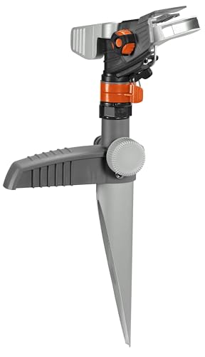 Gardena Premium Impuls-, Kreis- und Sektorenregner (auf Metallspike): Premium-Regner zur Bewässerung größerer Flächen bis 490 m², stufenlose Reichweiteneinstellung bis 12,5 m (8136-20)