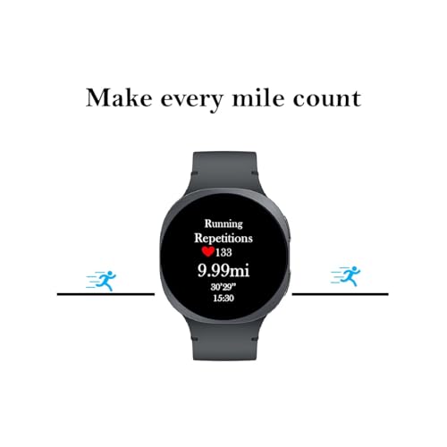 Image of Samsung Galaxy Watch 8 (2025) Buletooth Smartwatch, International Model - Fitness & Sleep Tracking, Heart Rate Monitor, Android Compatible (Not for iOS) + Extra Sport Band (Graphite, 40mm)