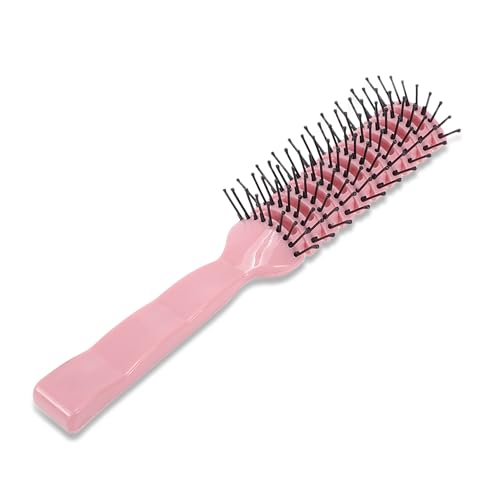 VOCOSTE Vented Hair Brush Styling Brush with Ball-Tipped Bristles Vent Brush for Blow Drying Wet Short Curly or Straight Hair Hair Brushes for Women and Men Pink