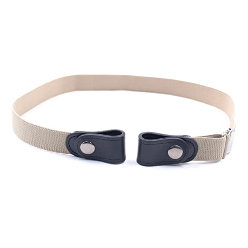 2pcs Adjustable Unisex Stretch Waist Belt No Buckle Elastic Belts for Jeans Pants Dresses Navy Blue Beige for Comfort and Style4
