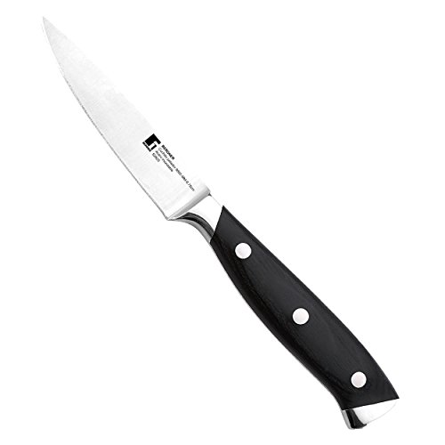 MasterPro Master Cuchillo pelador, Acero Inoxidable, Negro, 27x6x3 cm