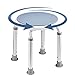 Tabouret de Douche, Chaise de Bain Légère, Tabouret de Bain Pivotant à 360°, Réglable en Hauteur sur 7 Niveaux, Pieds Antidérapants, Antidérapant, Sûr et Stable, pour Les Personnes Handicapées