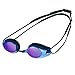 ARENA Tracks Mirror Gafas de Natación Unisex, Gafas de Competición para Adultos, Lentes de Espejo Antiempañamiento, Protección UV, 4 Puentes Nasales Intercambiables, Juntas de Silicona