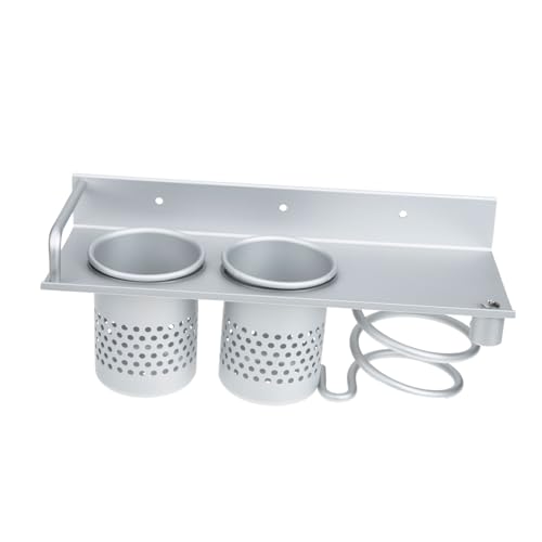 Beatifufu Universal Hair Dryer Holder Wall-mounted Hair Dryer Rack Punch Hair Dryer Storage Rack Hair Curler Organizer Hot Tool Organizer