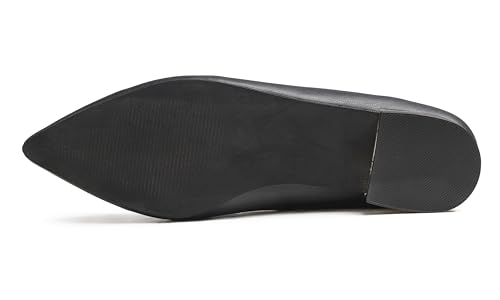Image of FEVERSOLE Women's Loafer Flat Pointed Deco Low Heel Fashion Slip On Dress Driving Office Shoes
