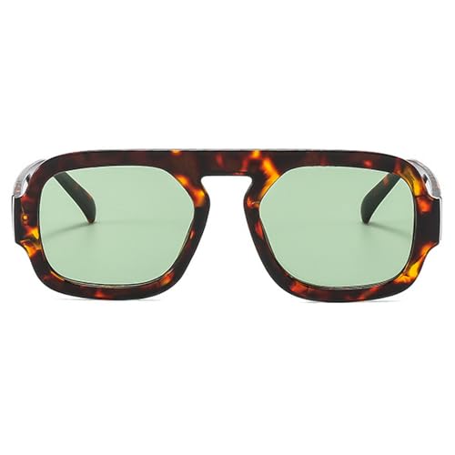 Retro Square Sunglasses Women Fashion Gradient Shades UV400 Men Punk Blue Green Sun Glasses N47