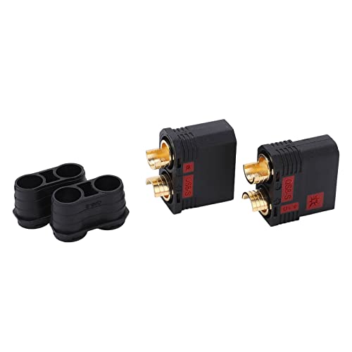 Set Connettori QS8-S Maschio e Femmina, Antiscintilla Alta Corrente 130A-200A 600V con Contatti in Rame Placcato Oro 8mm per Droni, Modelli RC, E-Bike