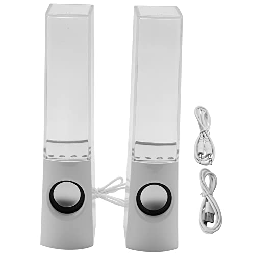 Aboiled 2PCS LED-Licht Lautsprecher Tanzen Wasser Musik Springbrunnen Licht für PC Laptop für Telefon Tragbarer Schreibtisch Stereo-Lautsprecher Aboiled 2PCS LED-Licht Lautsprecher Tanzen Wasser Musik Springbrunnen Licht für PC Laptop für Telefon Tragbarer Schreibtisch Stereo-Lautsprecher